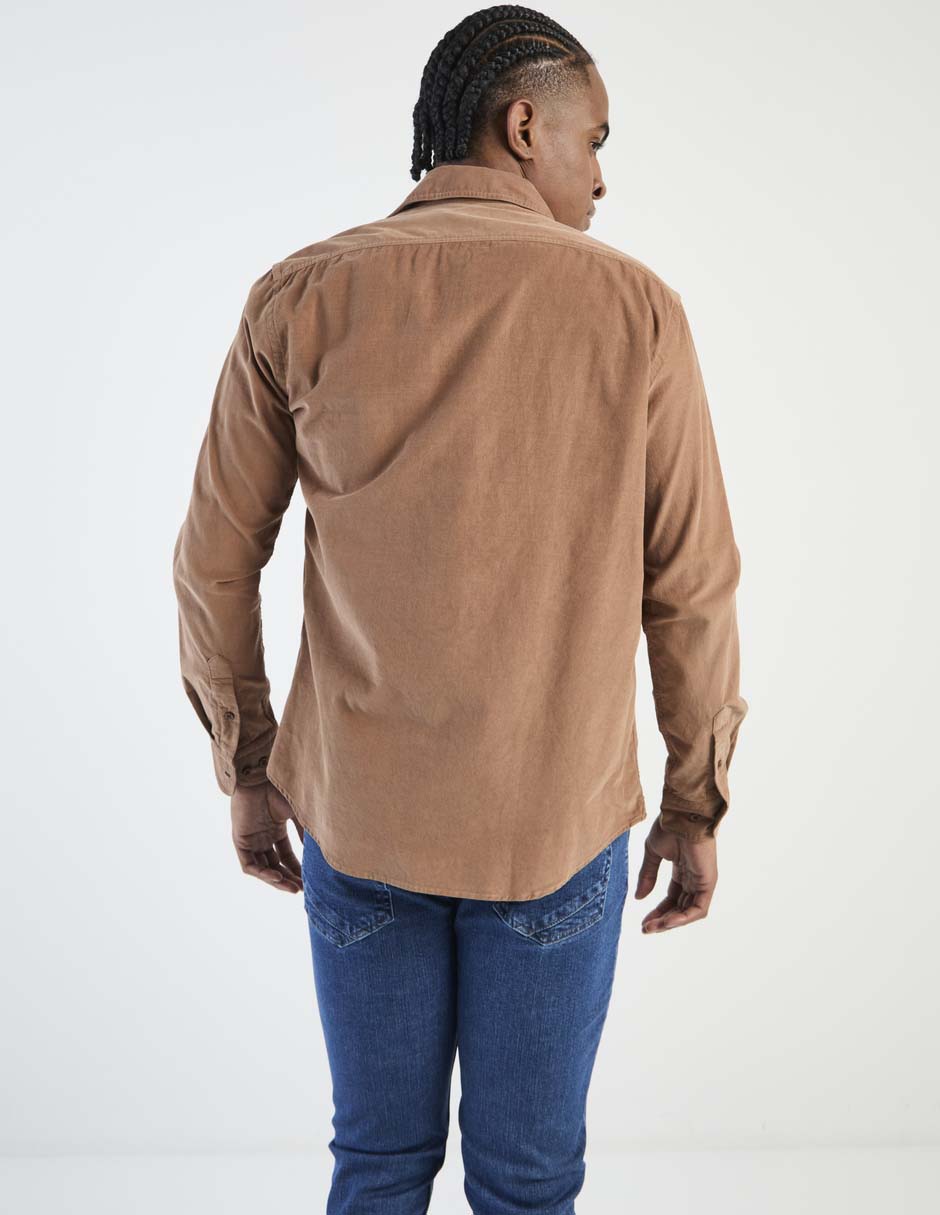 Camisa casual de algodón manga larga para hombre 2