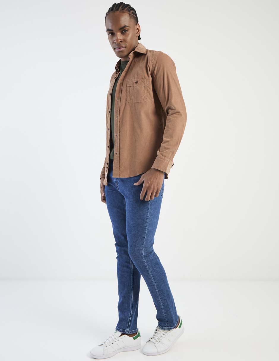 Camisa casual de algodón manga larga para hombre 3