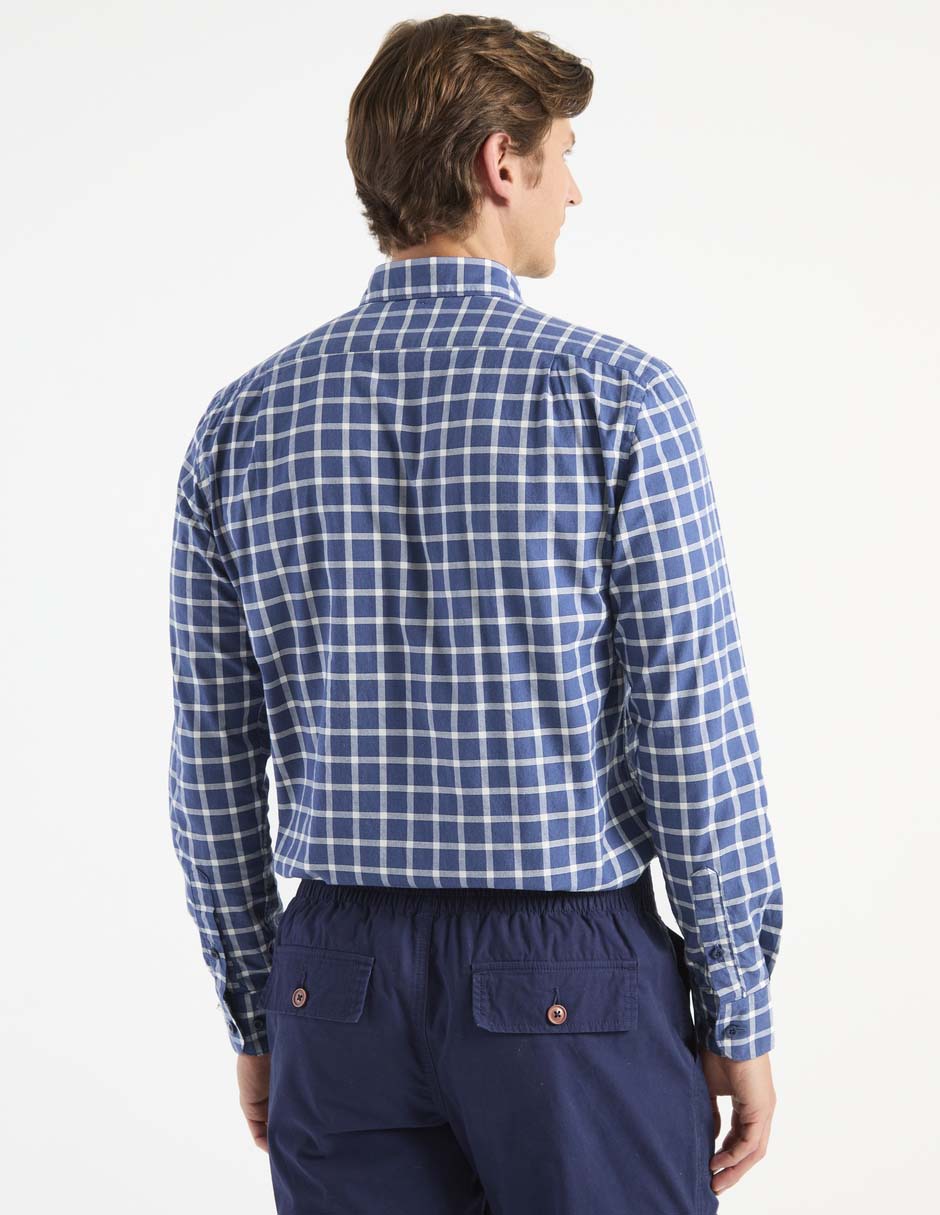 Camisa casual de algodón manga larga para hombre 2