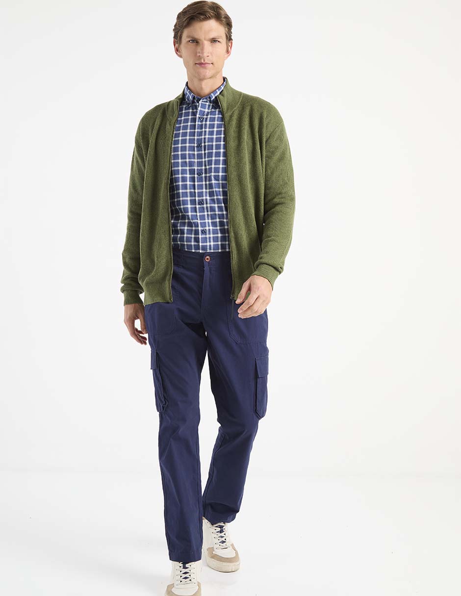 Camisa casual de algodón manga larga para hombre 3