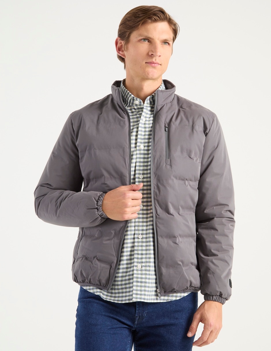 Chamarra casual capitonada para hombre
