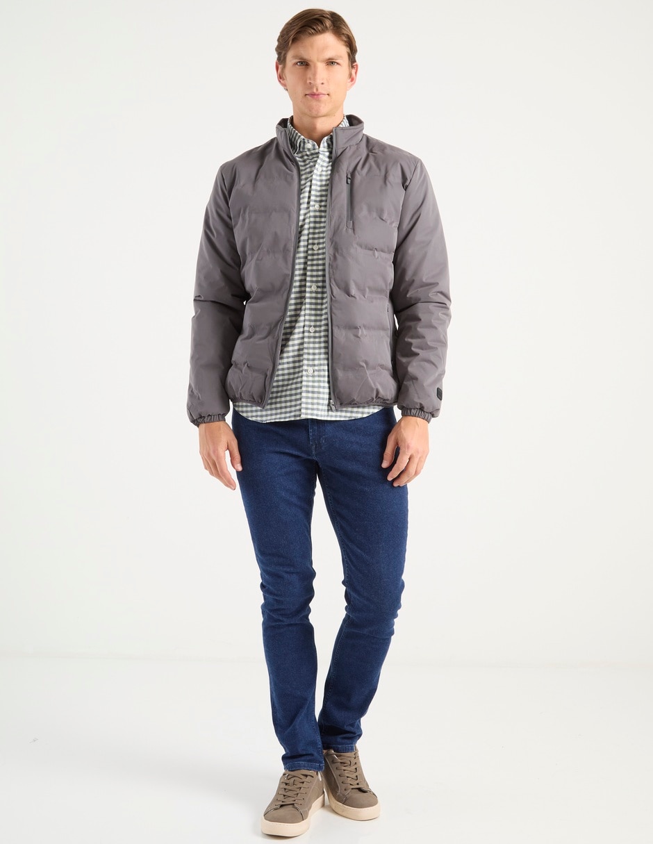 Chamarra casual capitonada para hombre 3