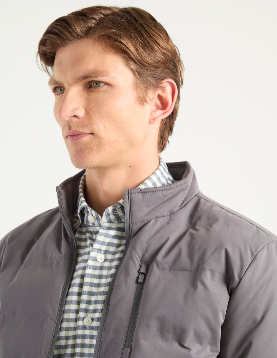 Chamarra casual capitonada para hombre 4
