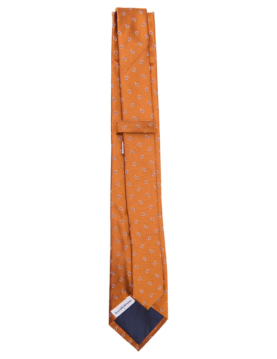 Corbata Scappino regular de seda estampado paisley para hombre