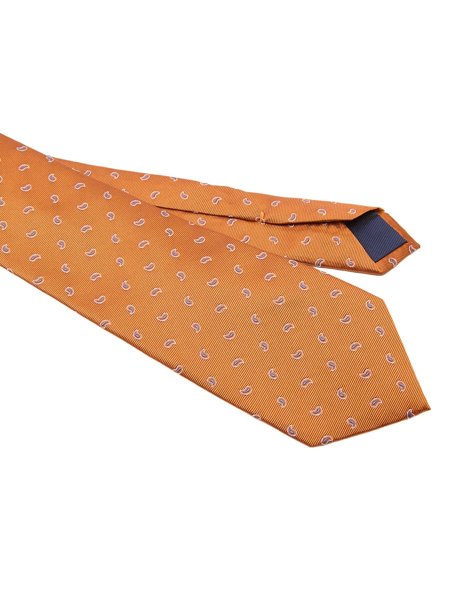 Corbata Scappino regular de seda estampado paisley para hombre