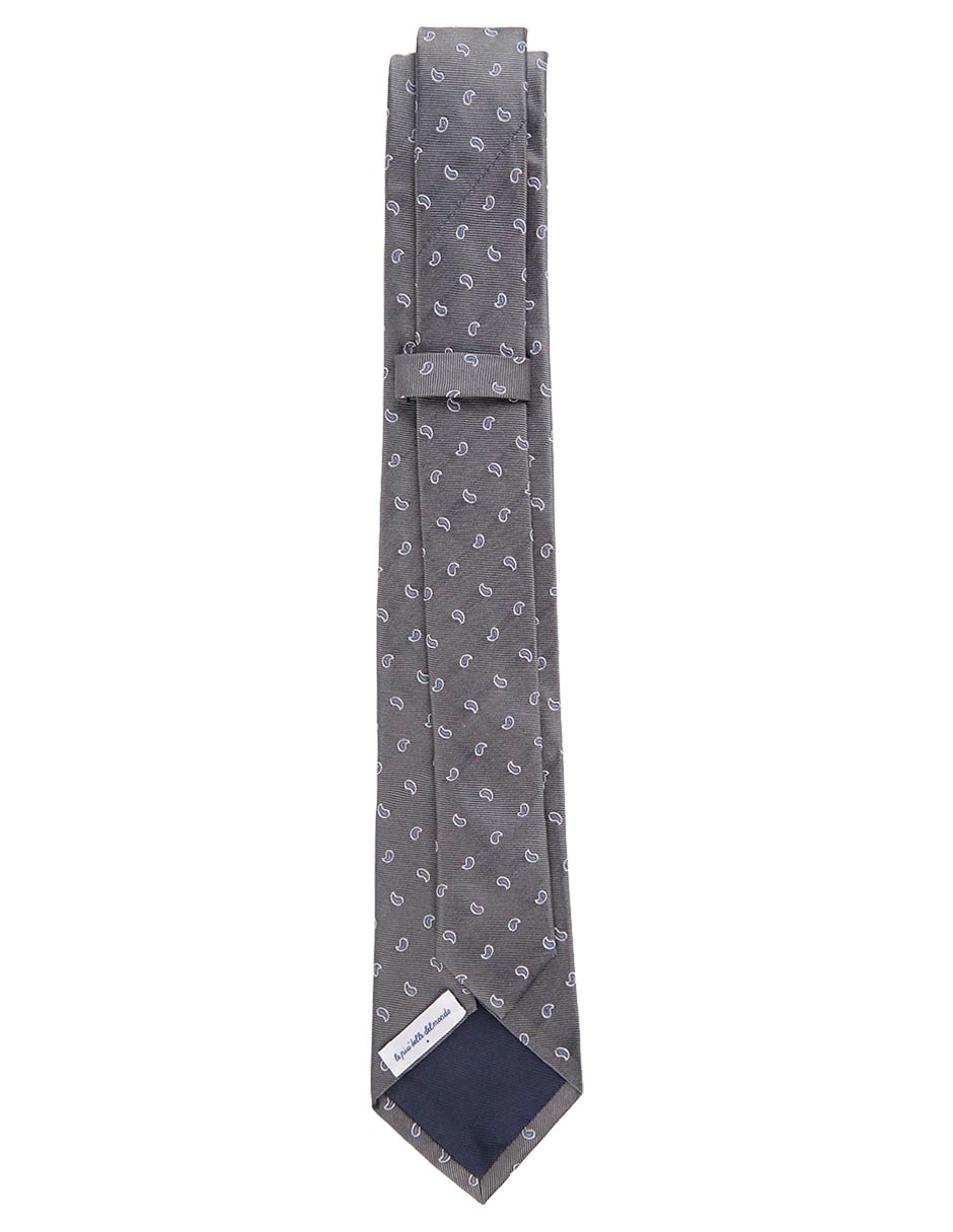 Corbata regular de seda estampado paisley para hombre 2