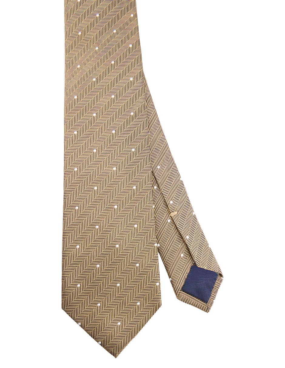 Corbata regular de seda estampado lunares para hombre Corbata regular de seda estampado lunares para hombre
