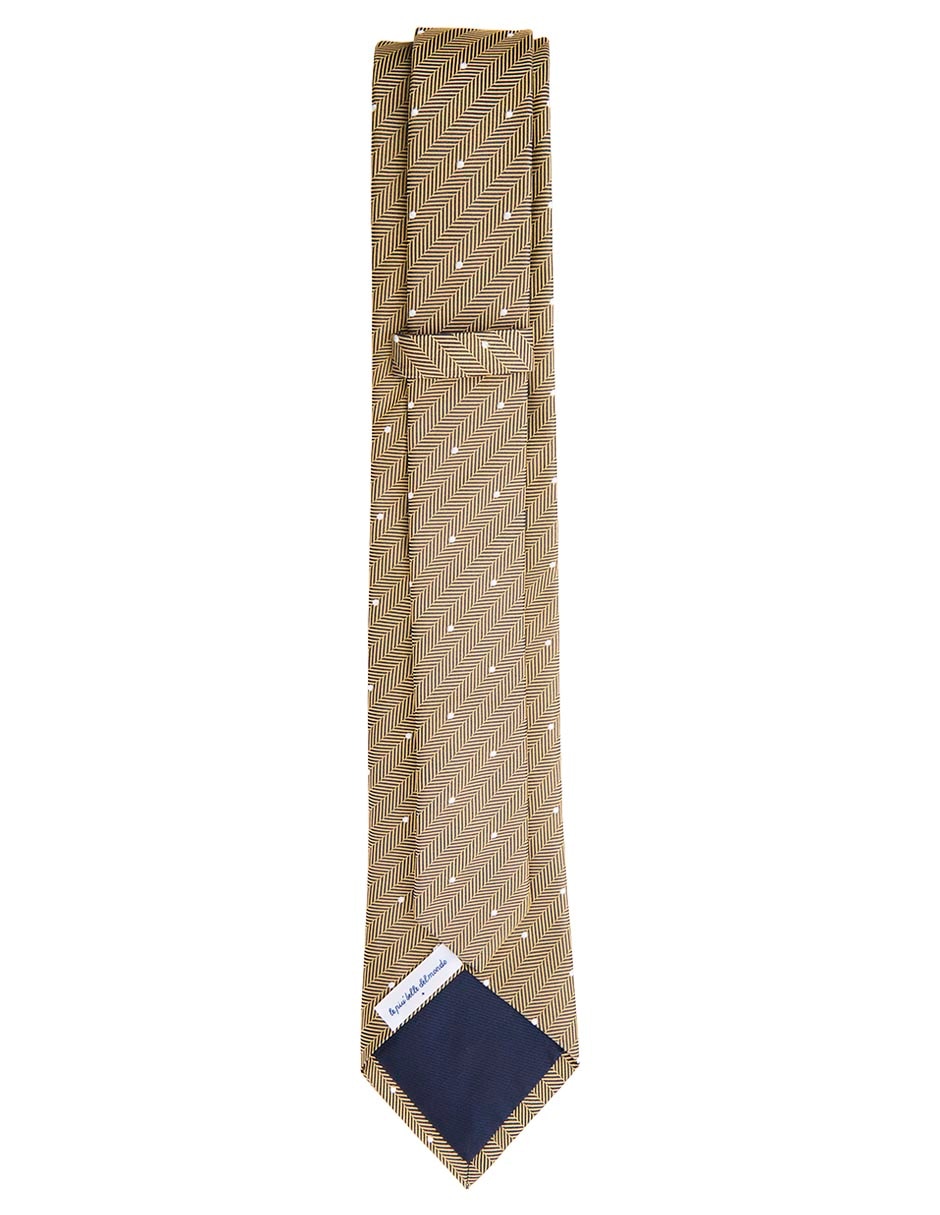 Corbata Scappino regular de seda estampado lunares para hombre