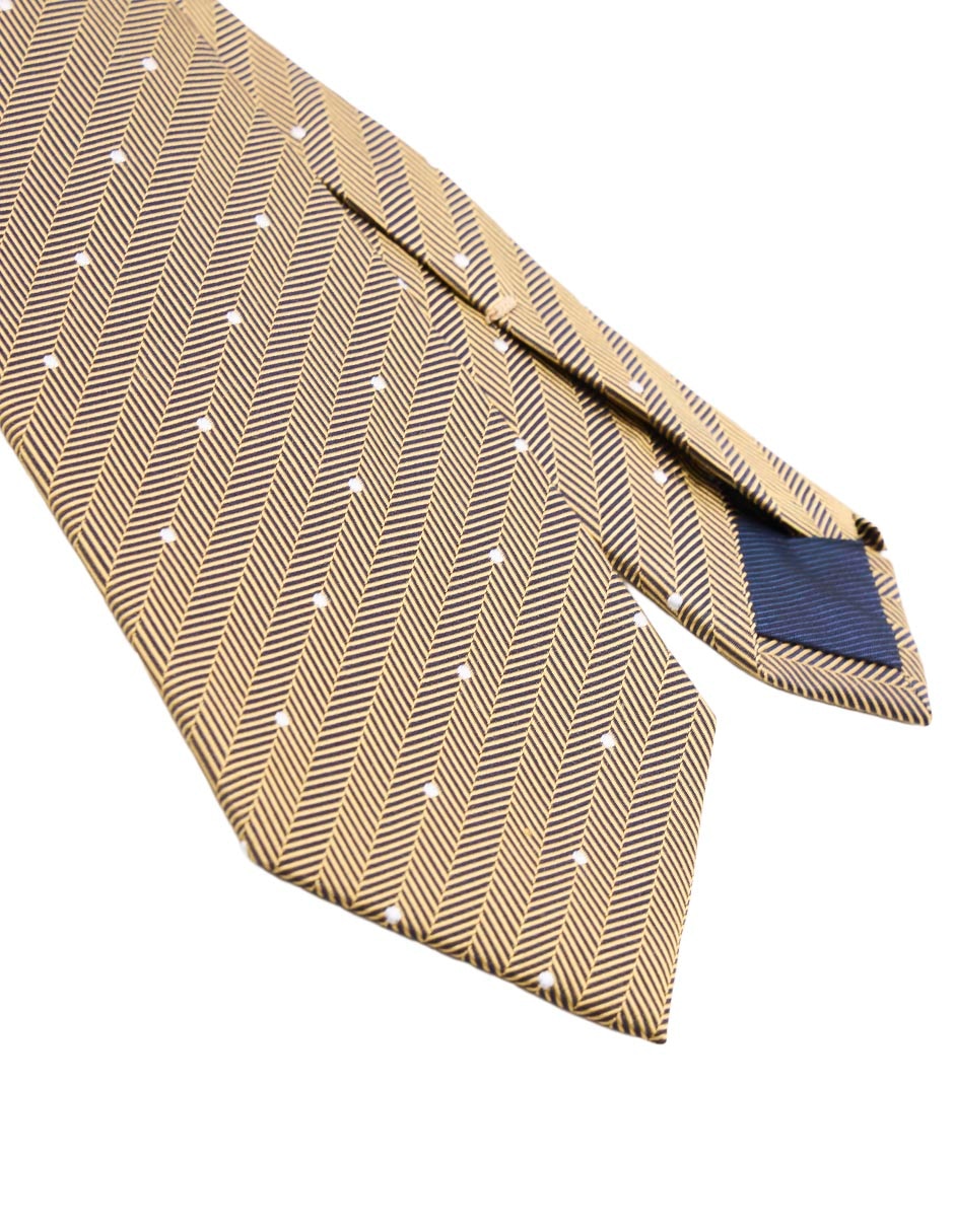 Corbata Scappino regular de seda estampado lunares para hombre