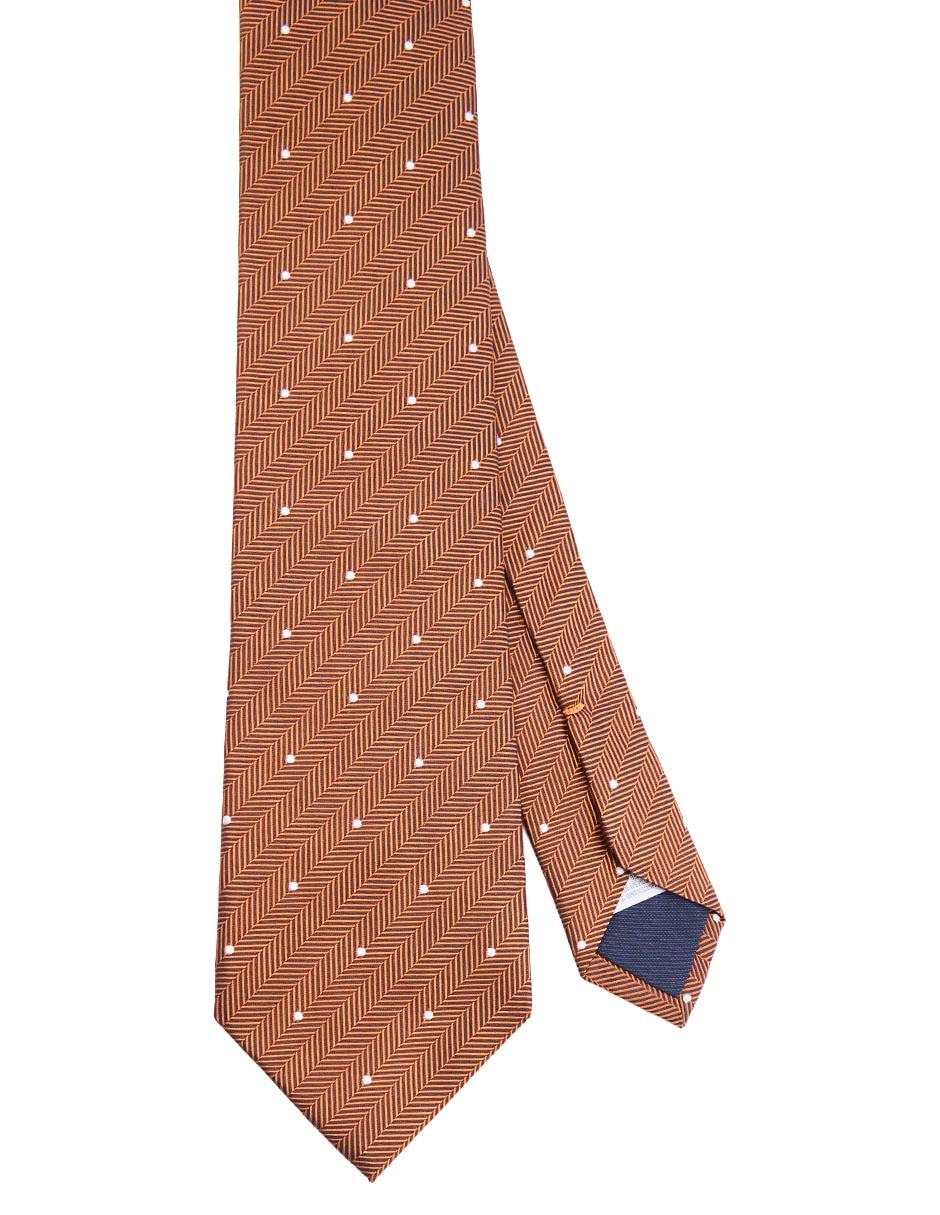 Corbata regular de seda estampado lunares para hombre Corbata regular de seda estampado lunares para hombre