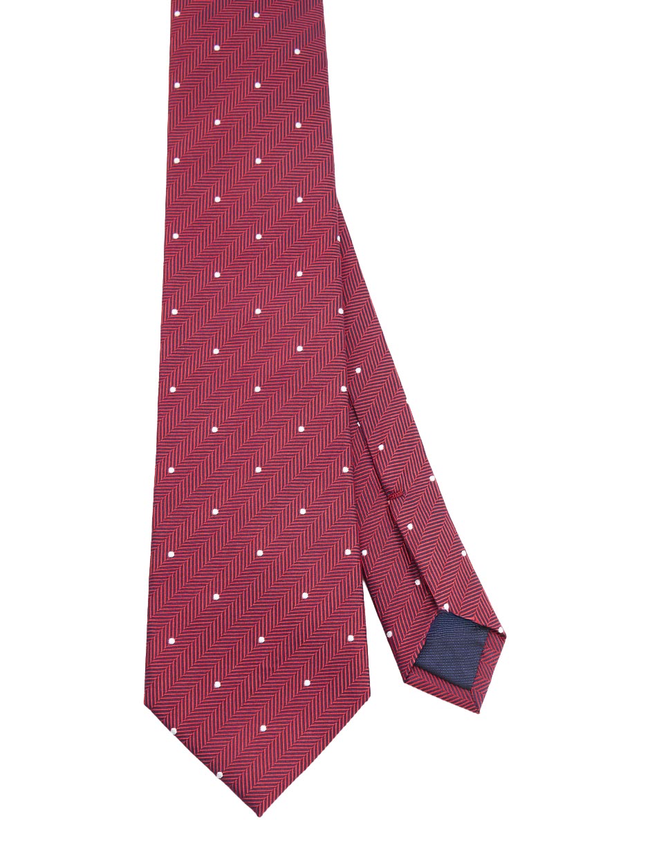 Corbata regular de seda estampado lunares para hombre Corbata regular de seda estampado lunares para hombre