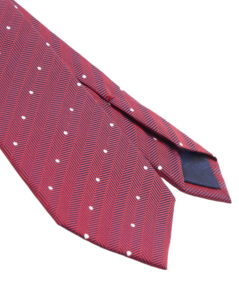Corbata regular de seda estampado lunares para hombre 3