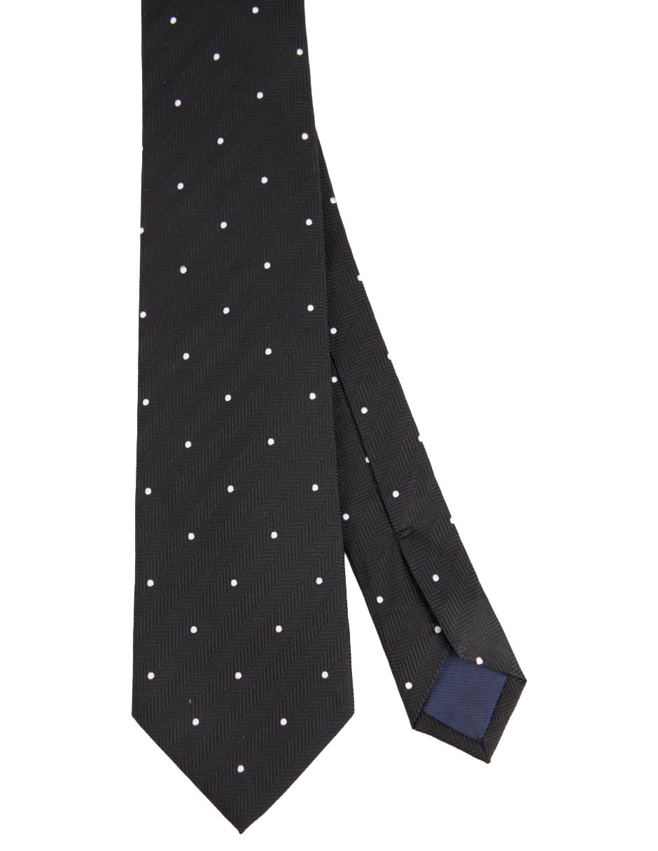 Corbata regular de seda estampado lunares para hombre Corbata regular de seda estampado lunares para hombre