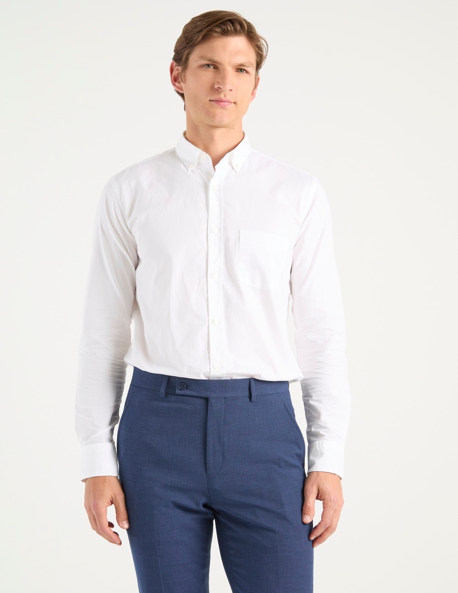 Camisa de vestir Scappino de algodón manga larga para hombre