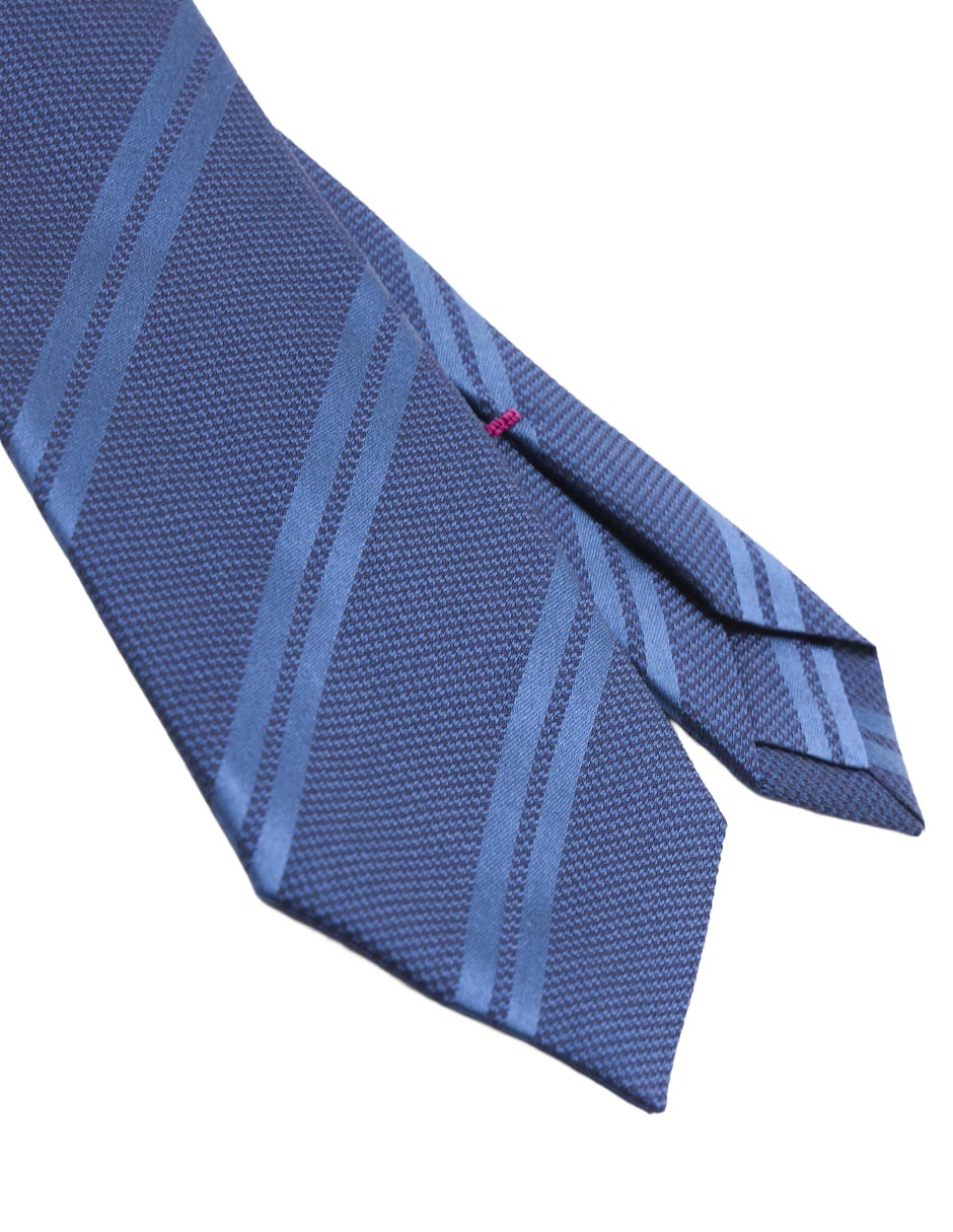 Corbata regular de seda estampado a rayas para hombre 3
