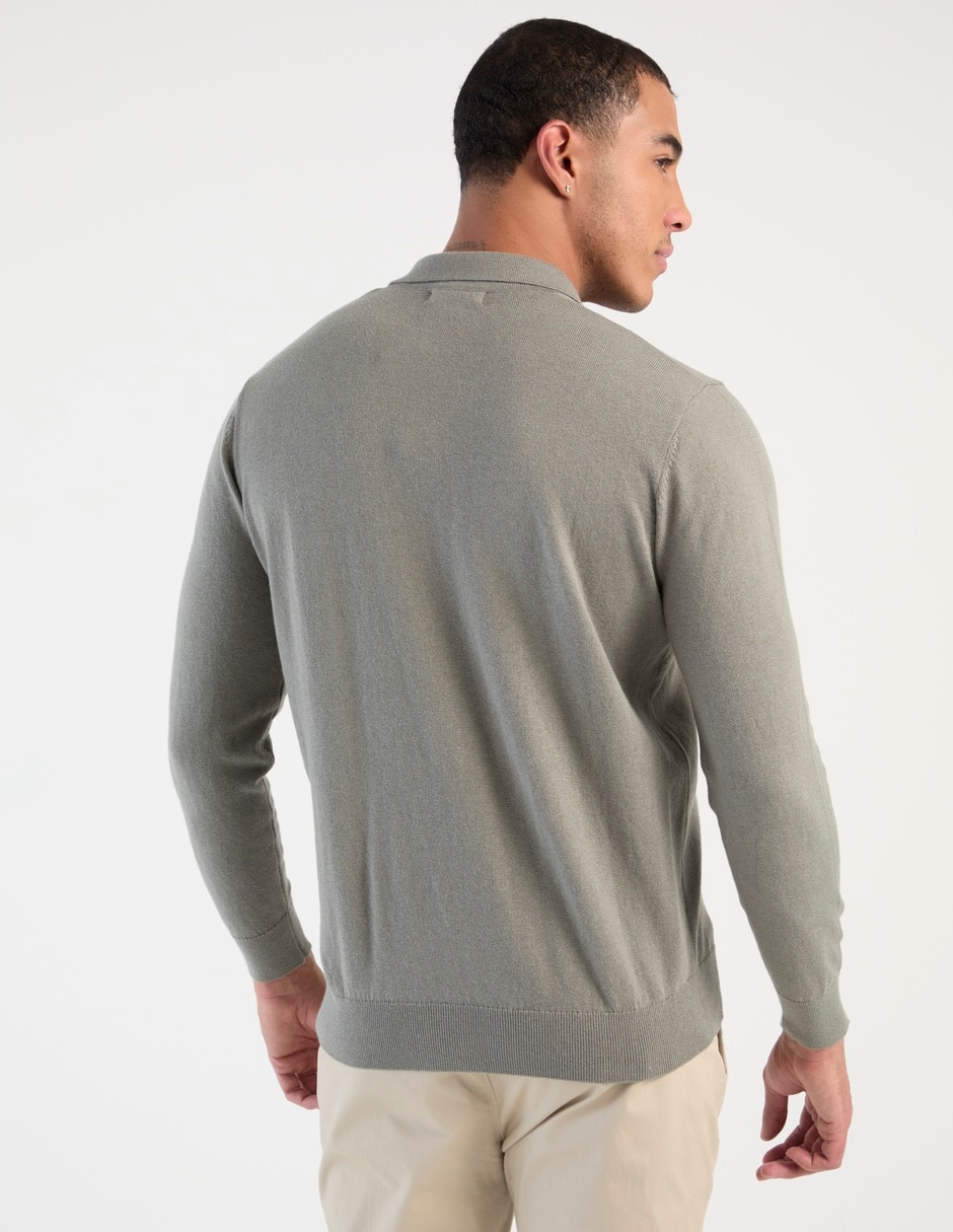 Suéter Scappino cuello camisero para hombre