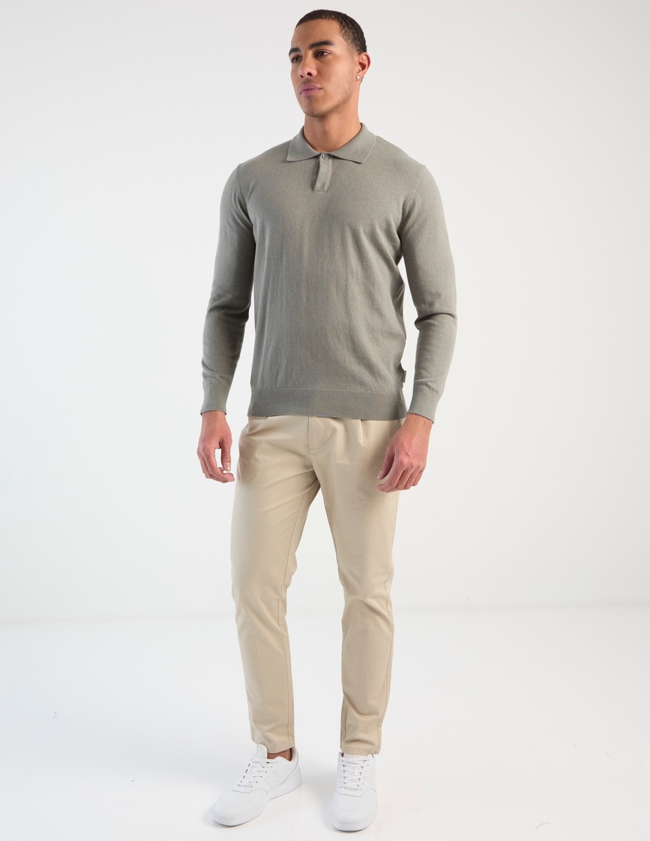 Suéter Scappino cuello camisero para hombre