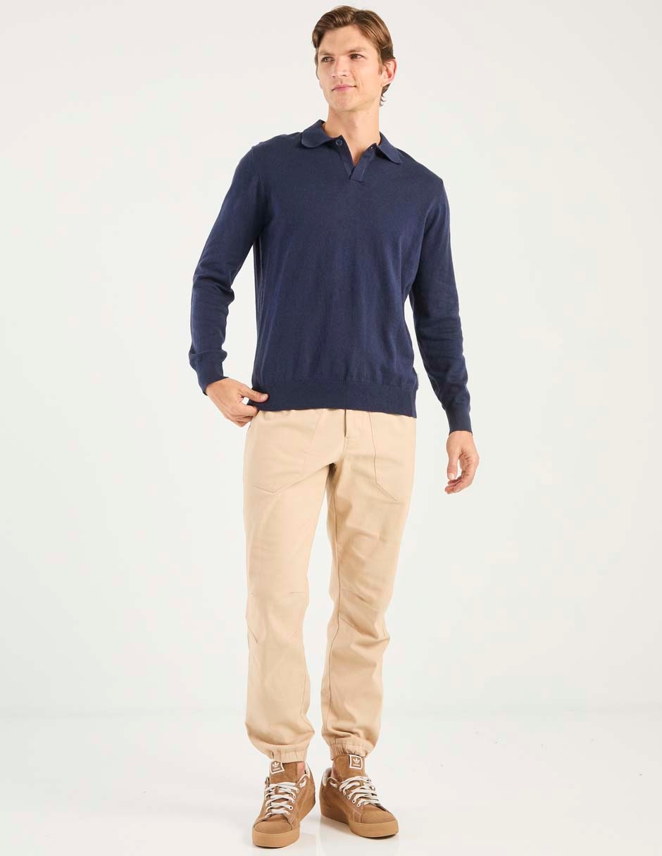 Suéter cuello camisero para hombre 3