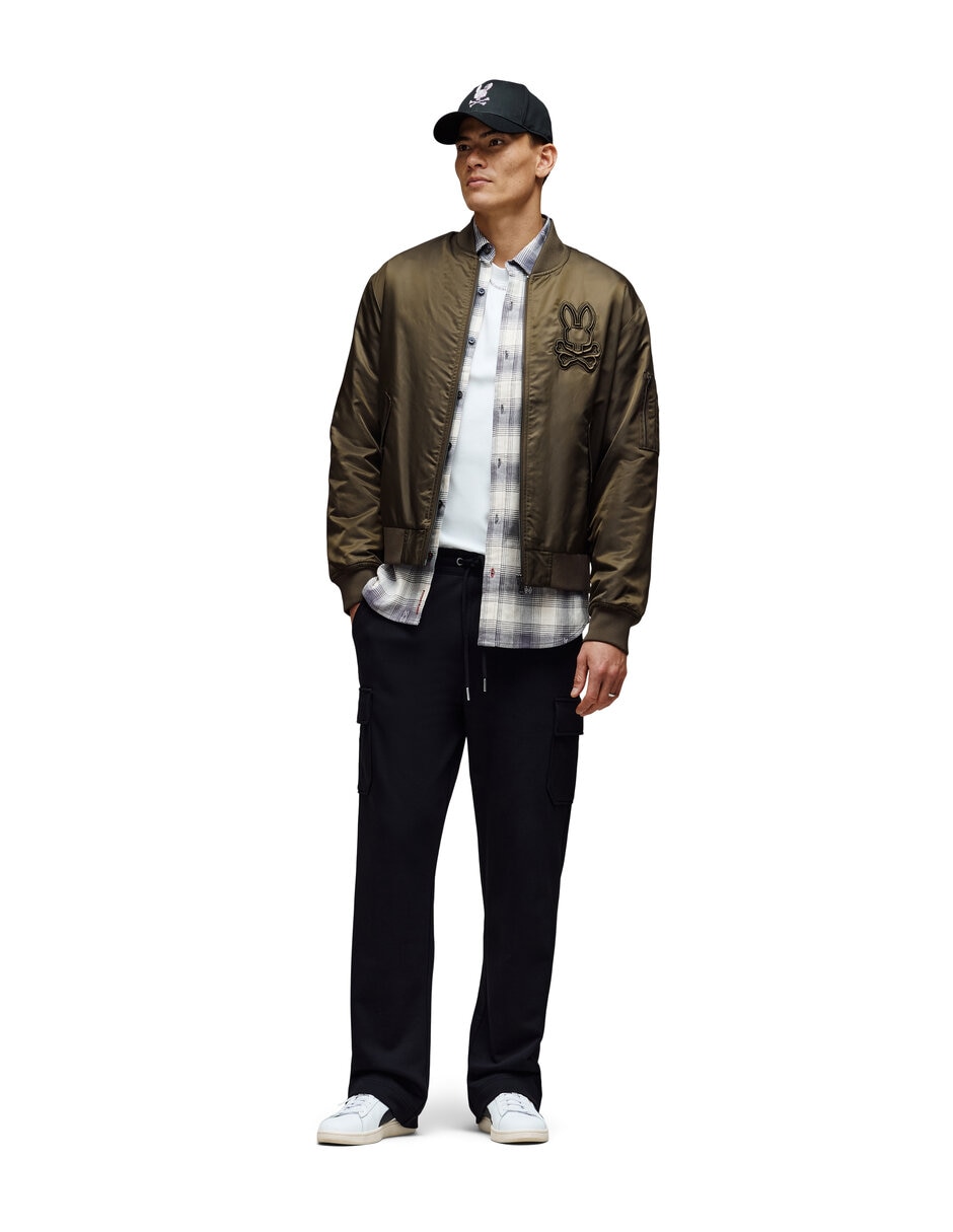 Chamarra bomber con bolsillos para hombre