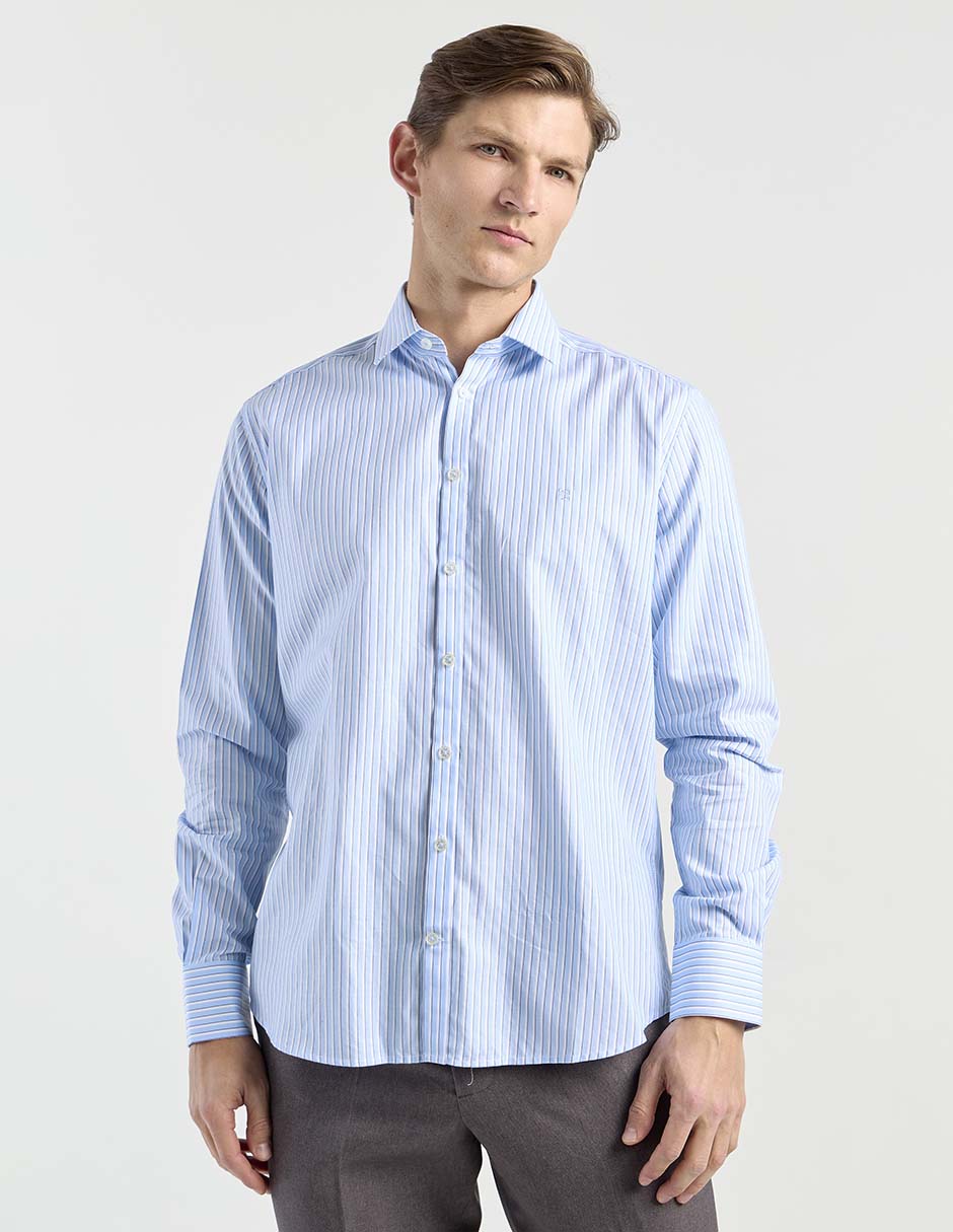 Camisa casual de algodón manga larga para hombre Camisa casual de algodón manga larga para hombre