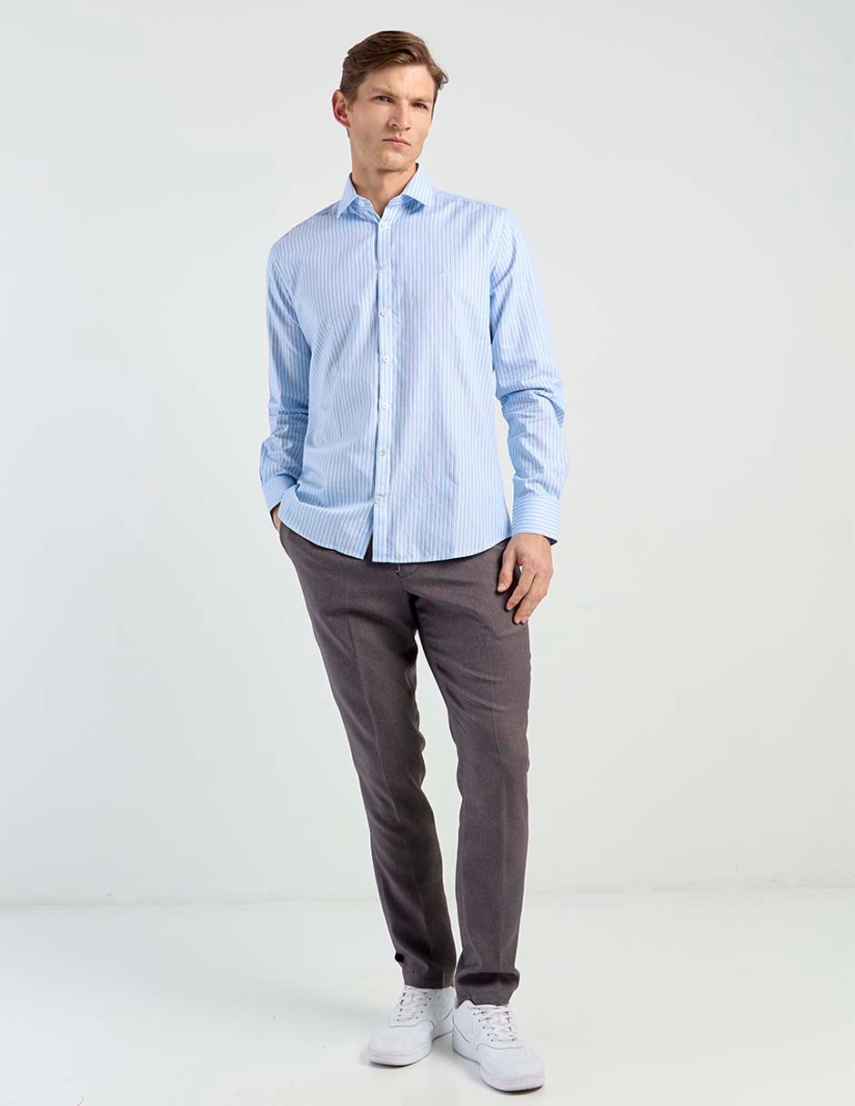 Camisa casual de algodón manga larga para hombre 5