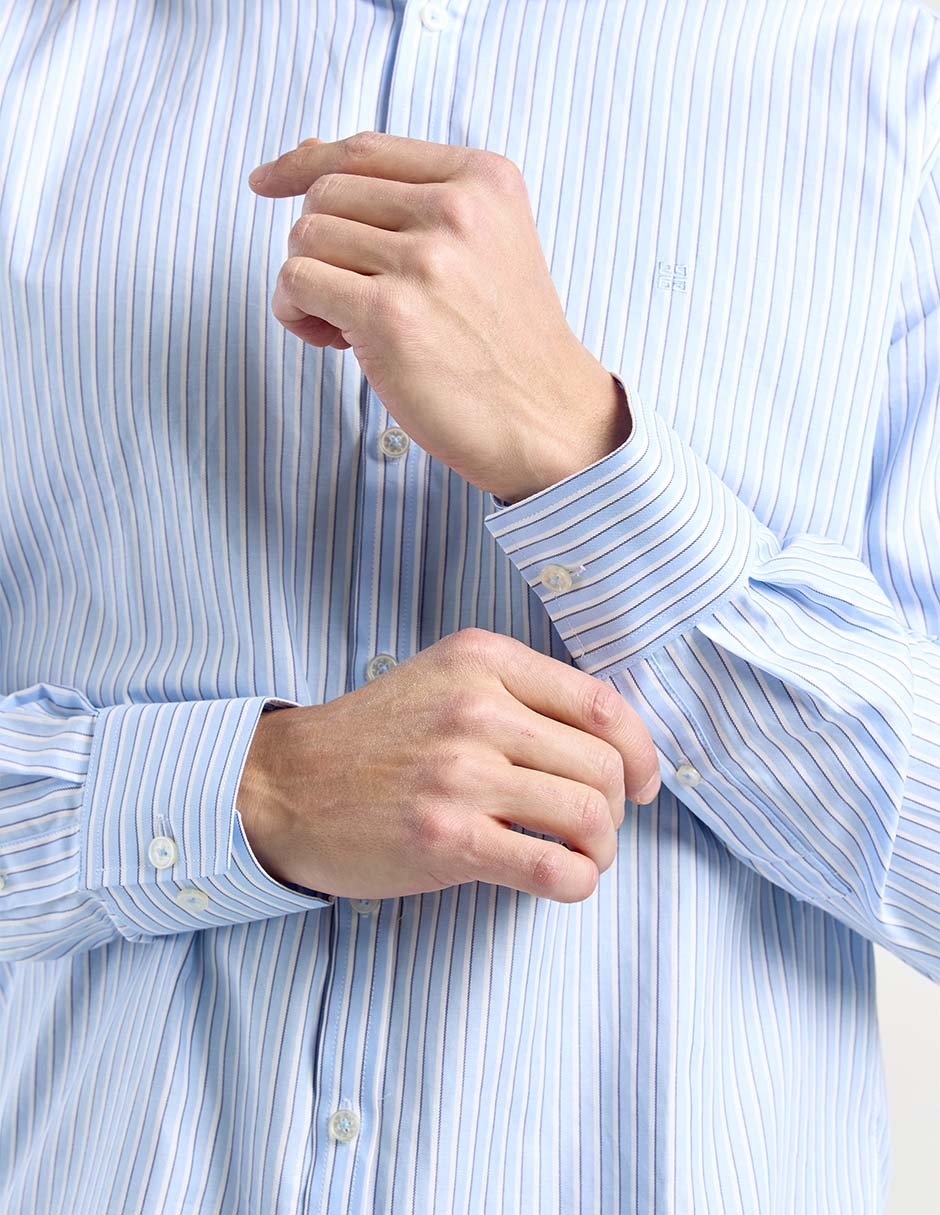 Camisa casual de algodón manga larga para hombre 2