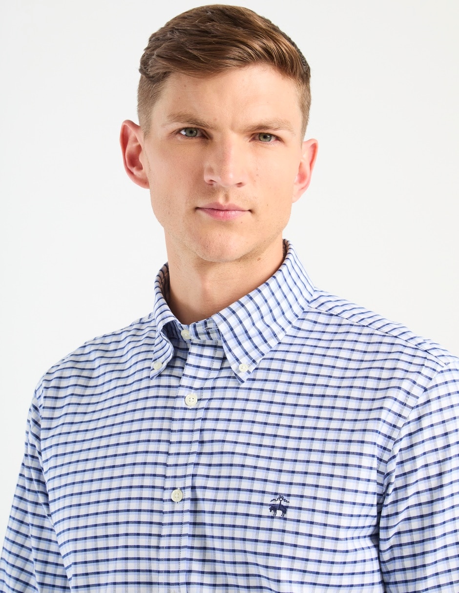 Camisa business casual Brooks Brothers de algodón manga larga para hombre