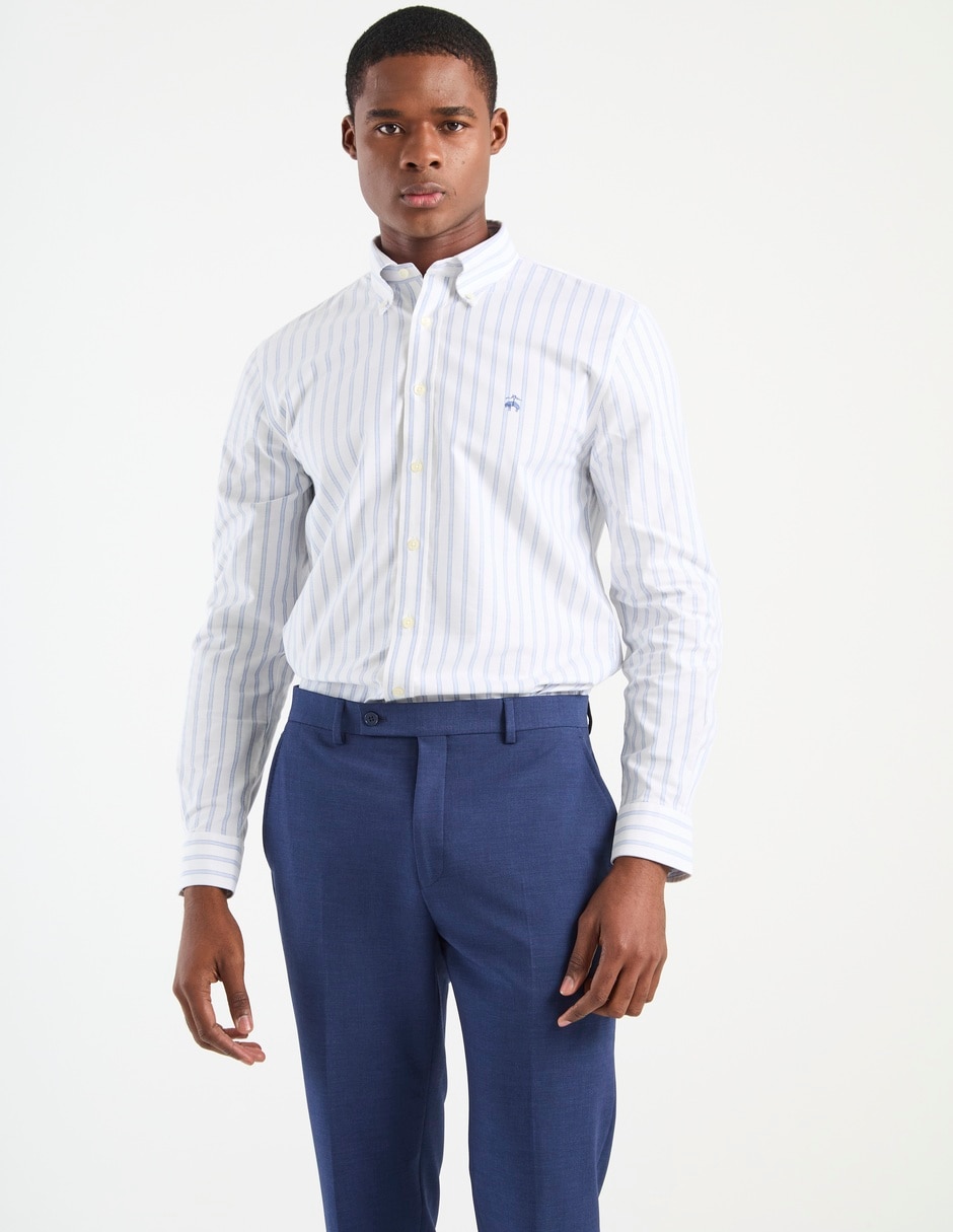 Camisa casual Brooks Brothers de algodón manga larga para hombre
