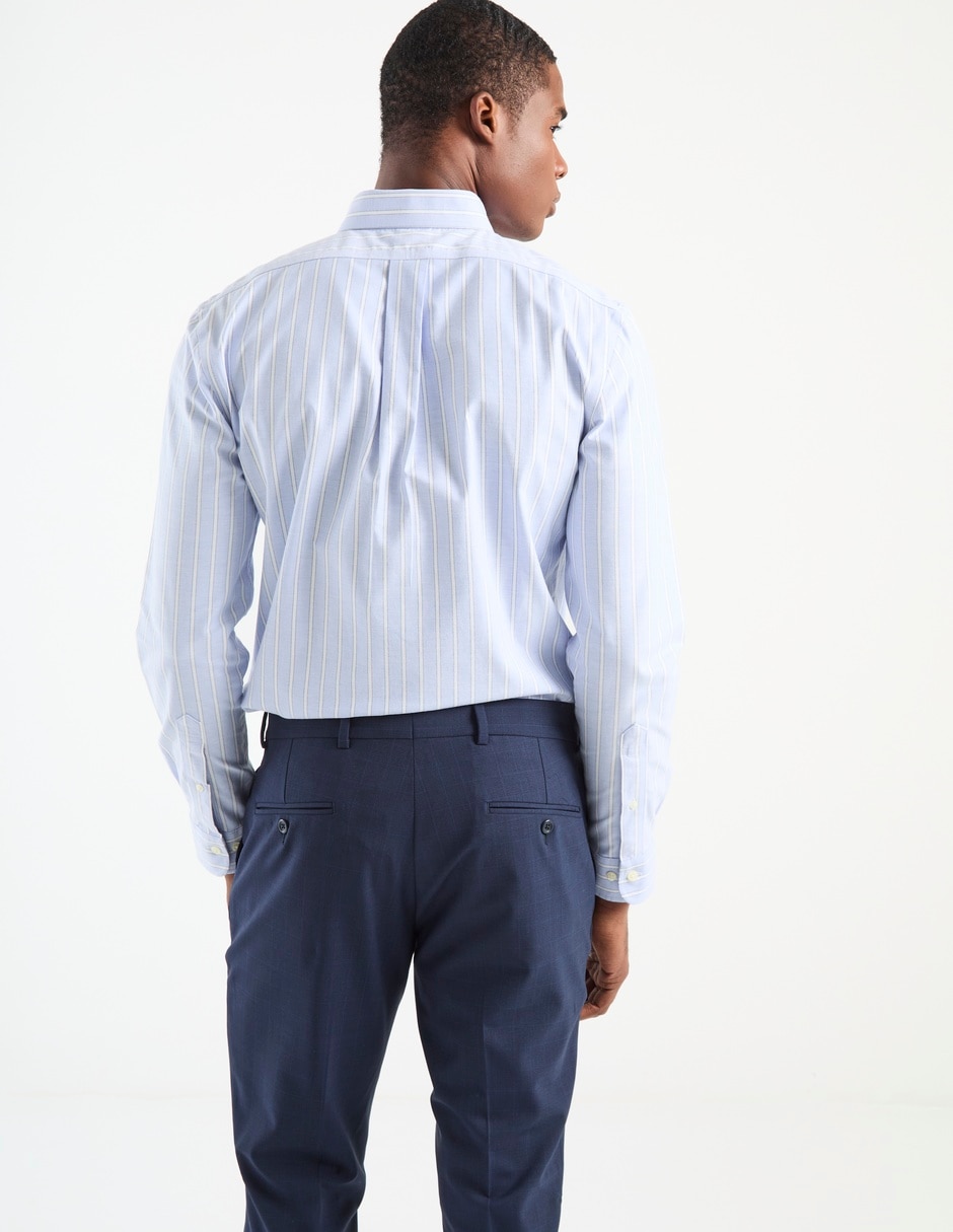 Camisa business casual de algodón manga larga para hombre 5