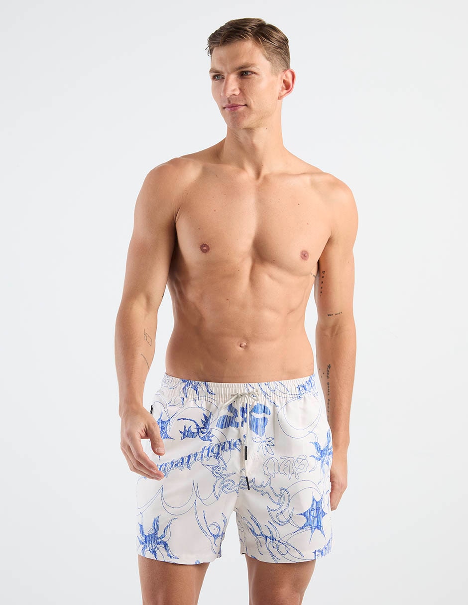 Traje de baño con bolsillos para hombre