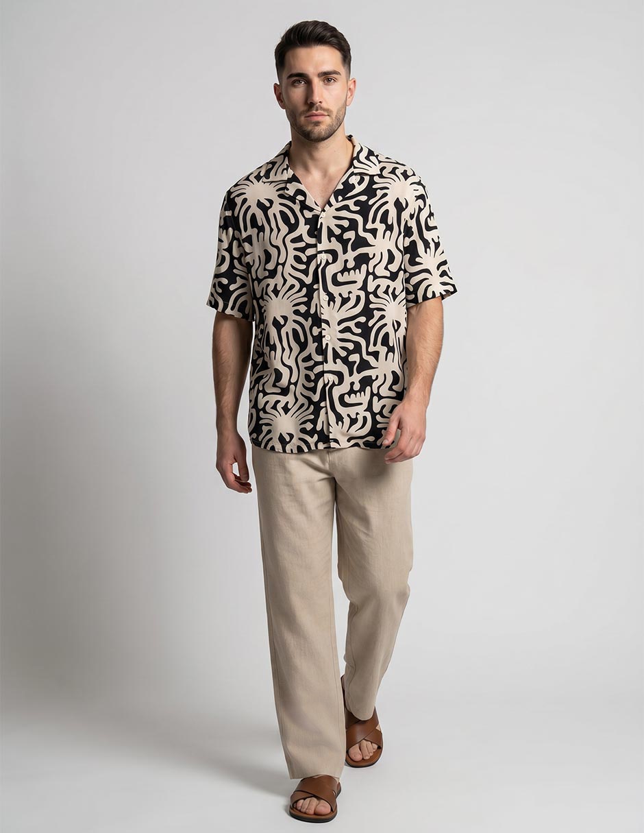 Camisa casual Oas manga corta para hombre