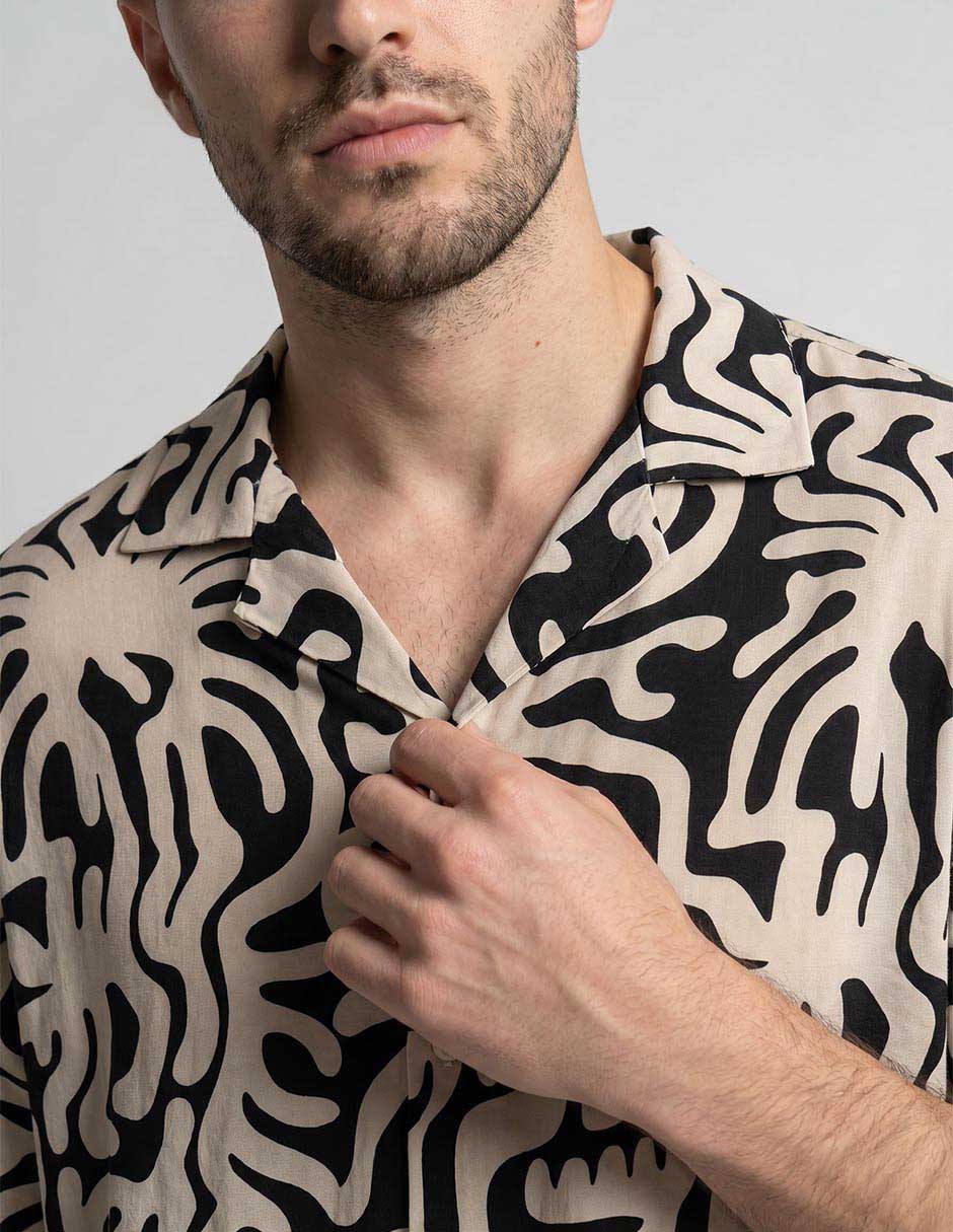 Camisa casual Oas manga corta para hombre