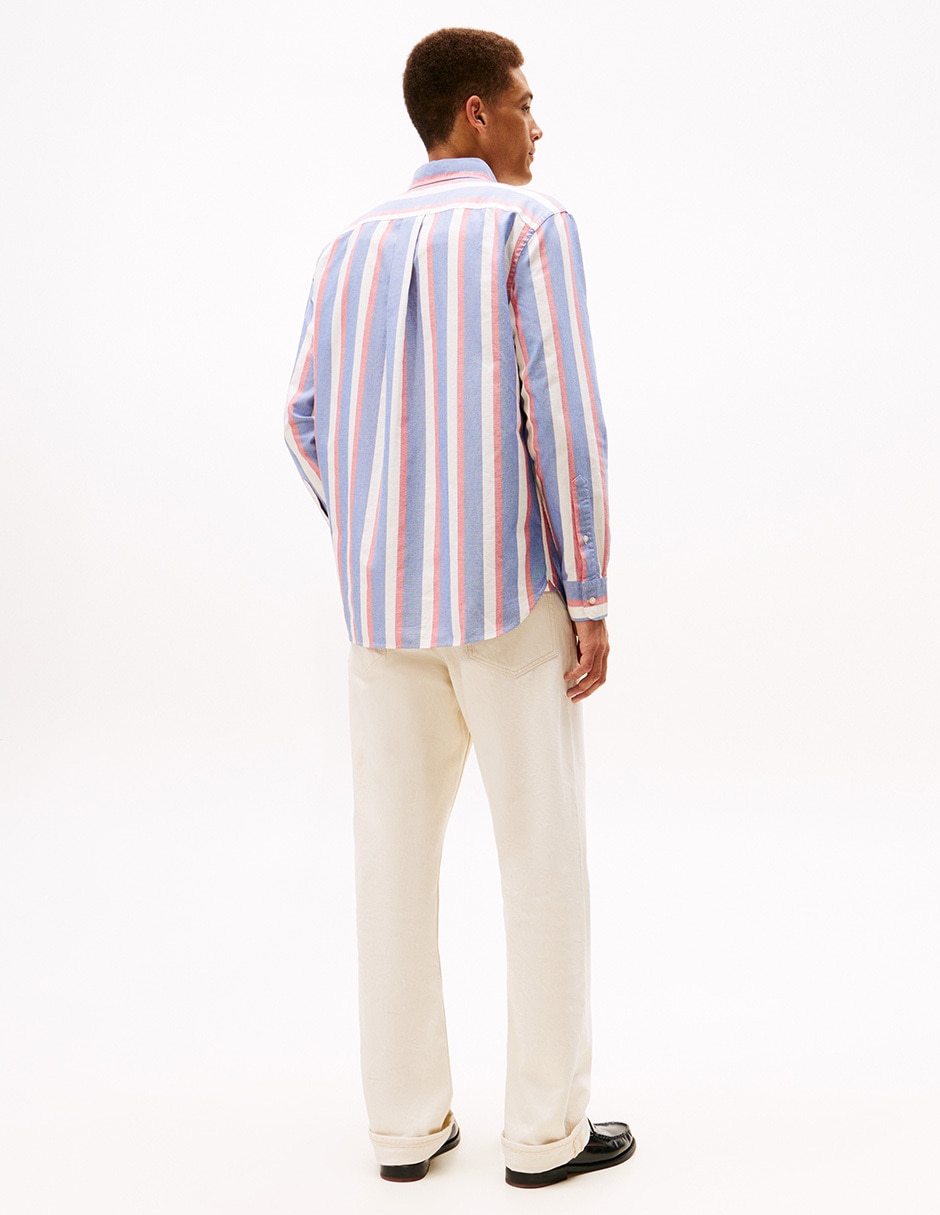 Camisa casual de algodón manga larga para hombre