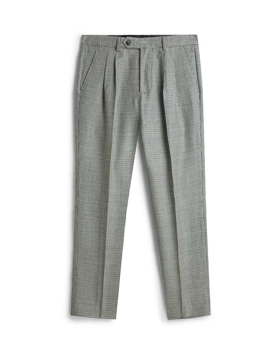 Pantalón regular de lana para hombre