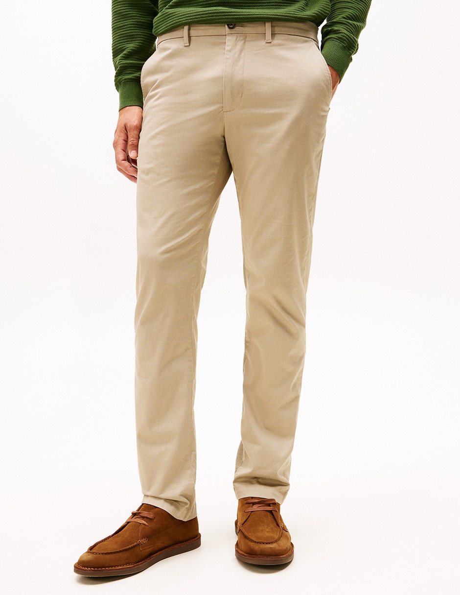 Pantalón casual regular Hilfiger de algodón para hombre
