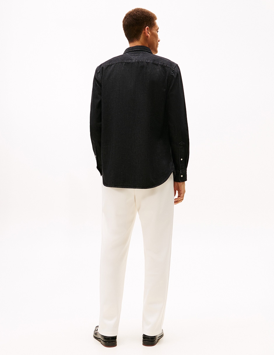 Camisa casual de algodón manga larga para hombre
