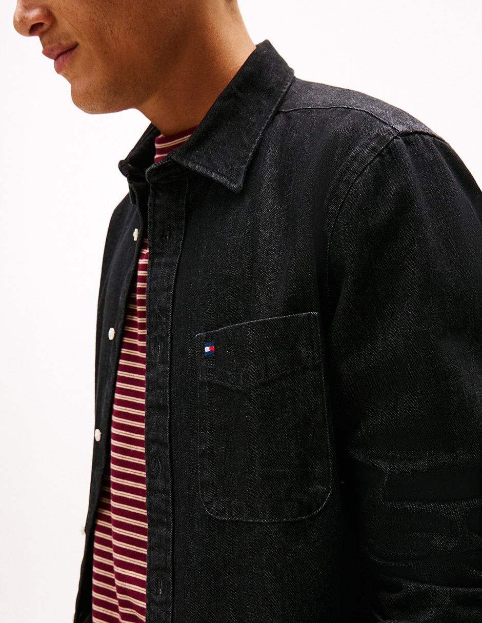 Camisa casual de algodón manga larga para hombre