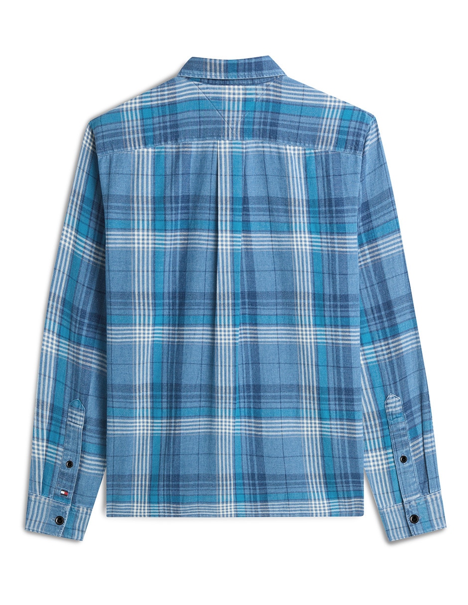 Camisa casual de algodón manga larga para hombre