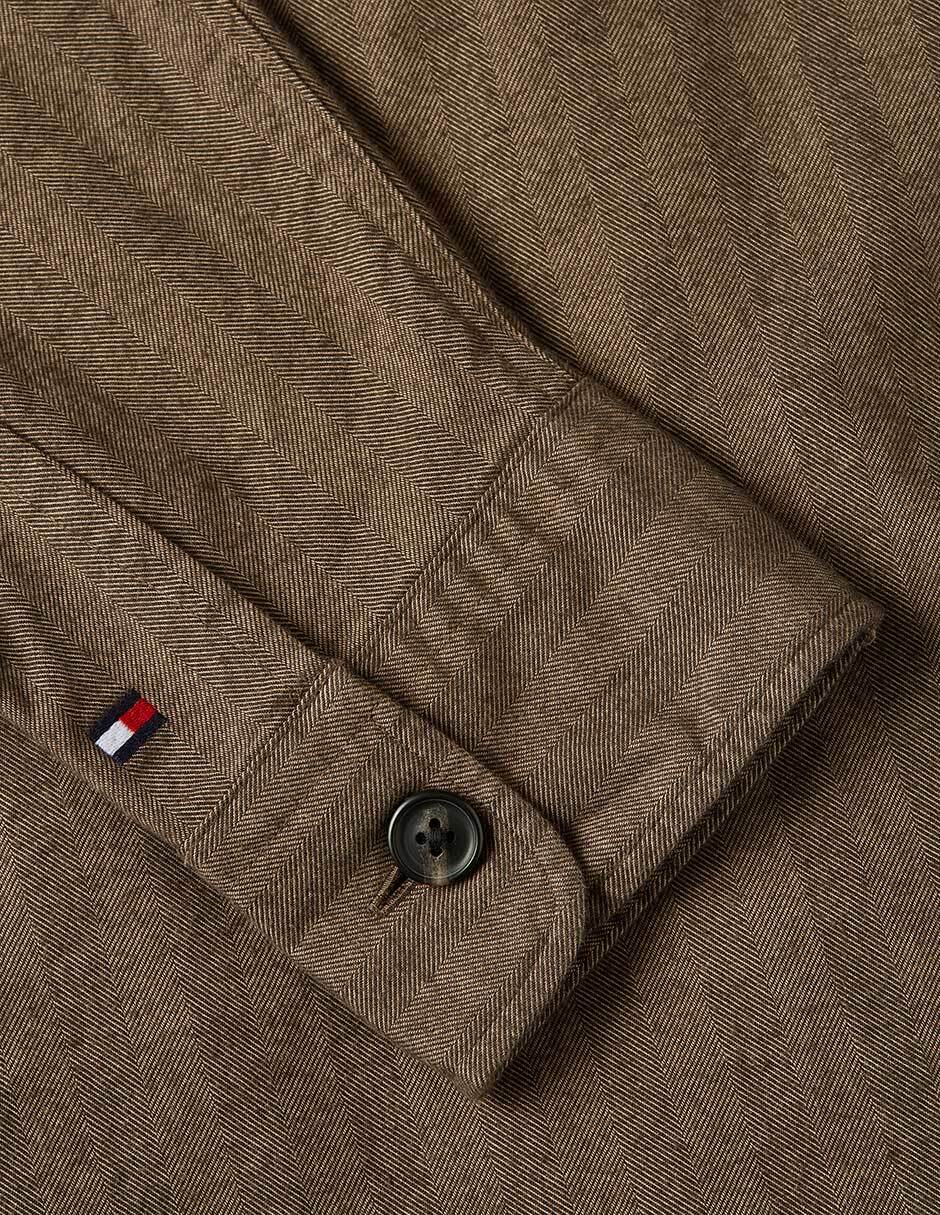 Camisa casual Hilfiger de algodón manga larga para hombre 7
