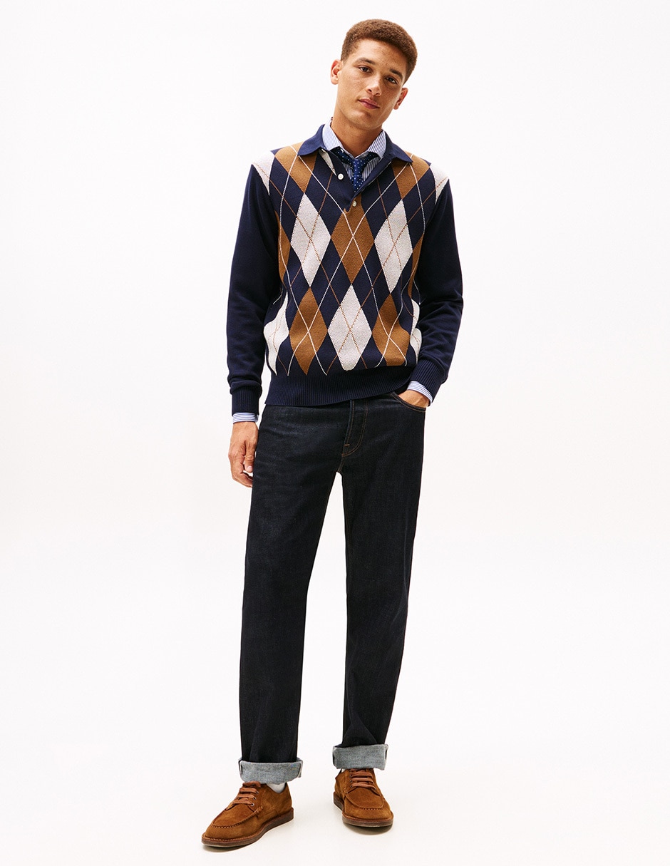Suéter cuello polo para hombre 3