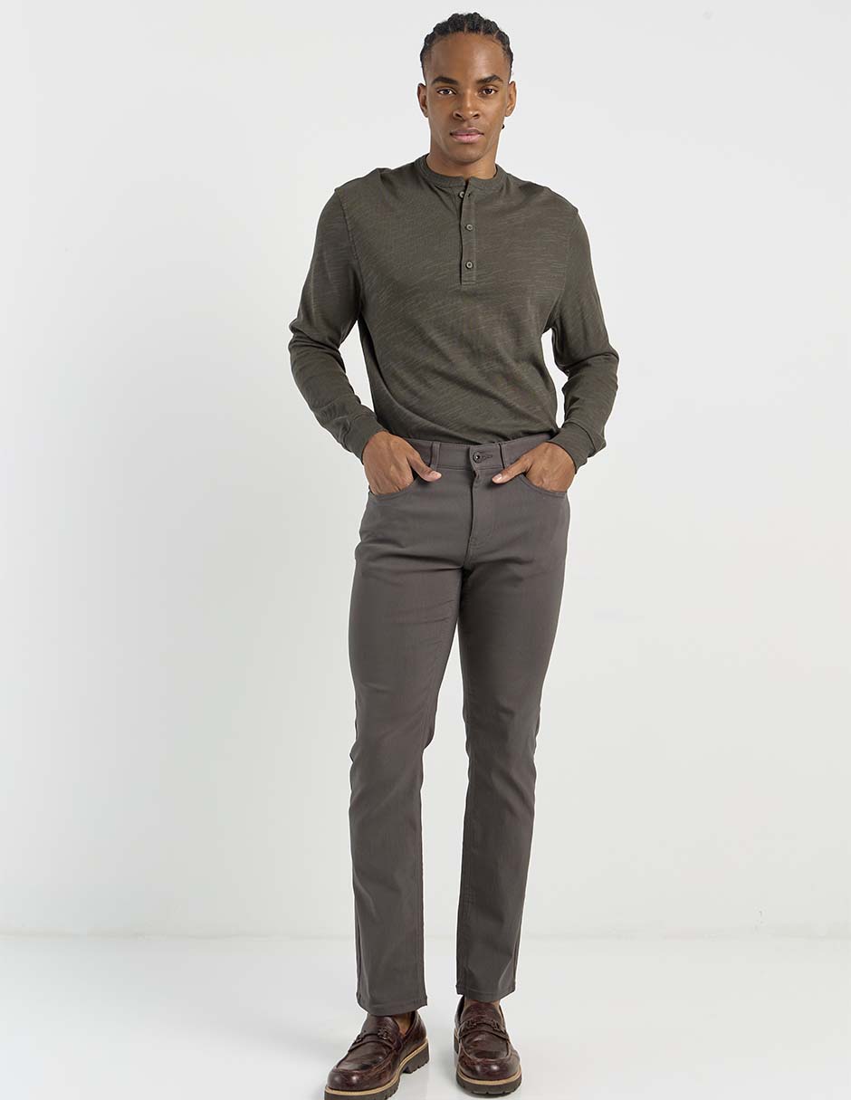 Playera cuello henley para hombre 3