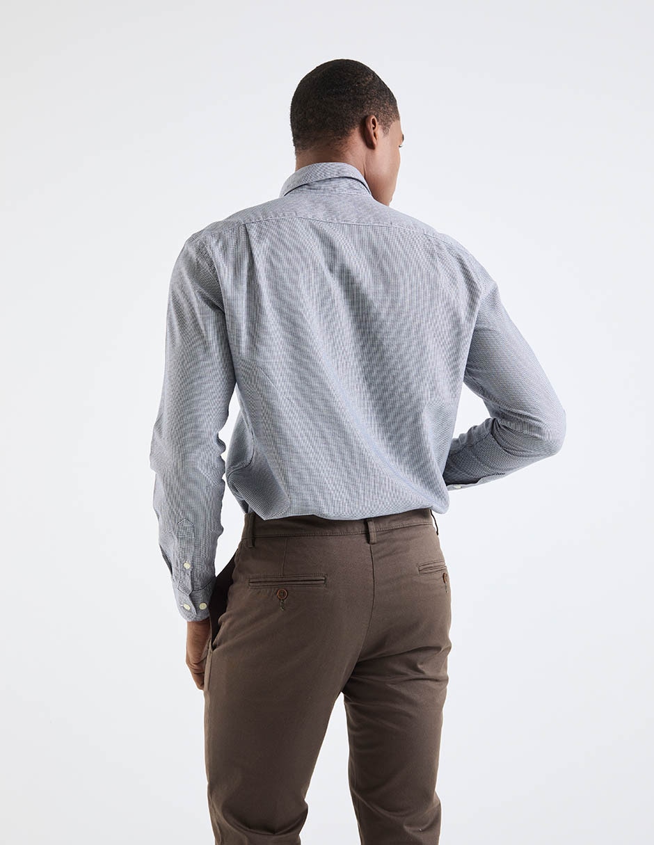 Camisa casual de algodón manga larga para hombre 5