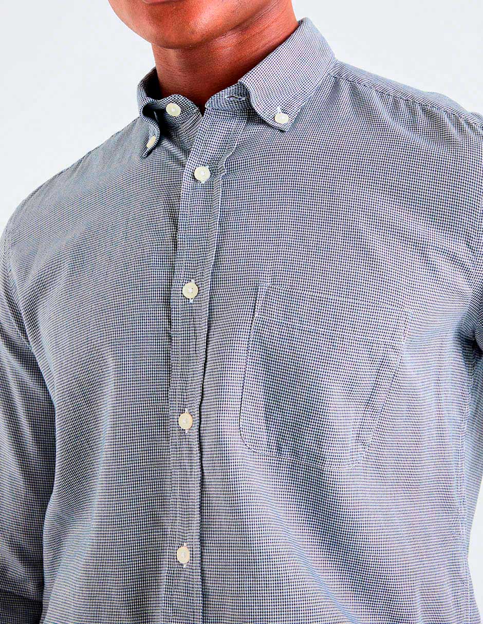 Camisa casual de algodón manga larga para hombre 7
