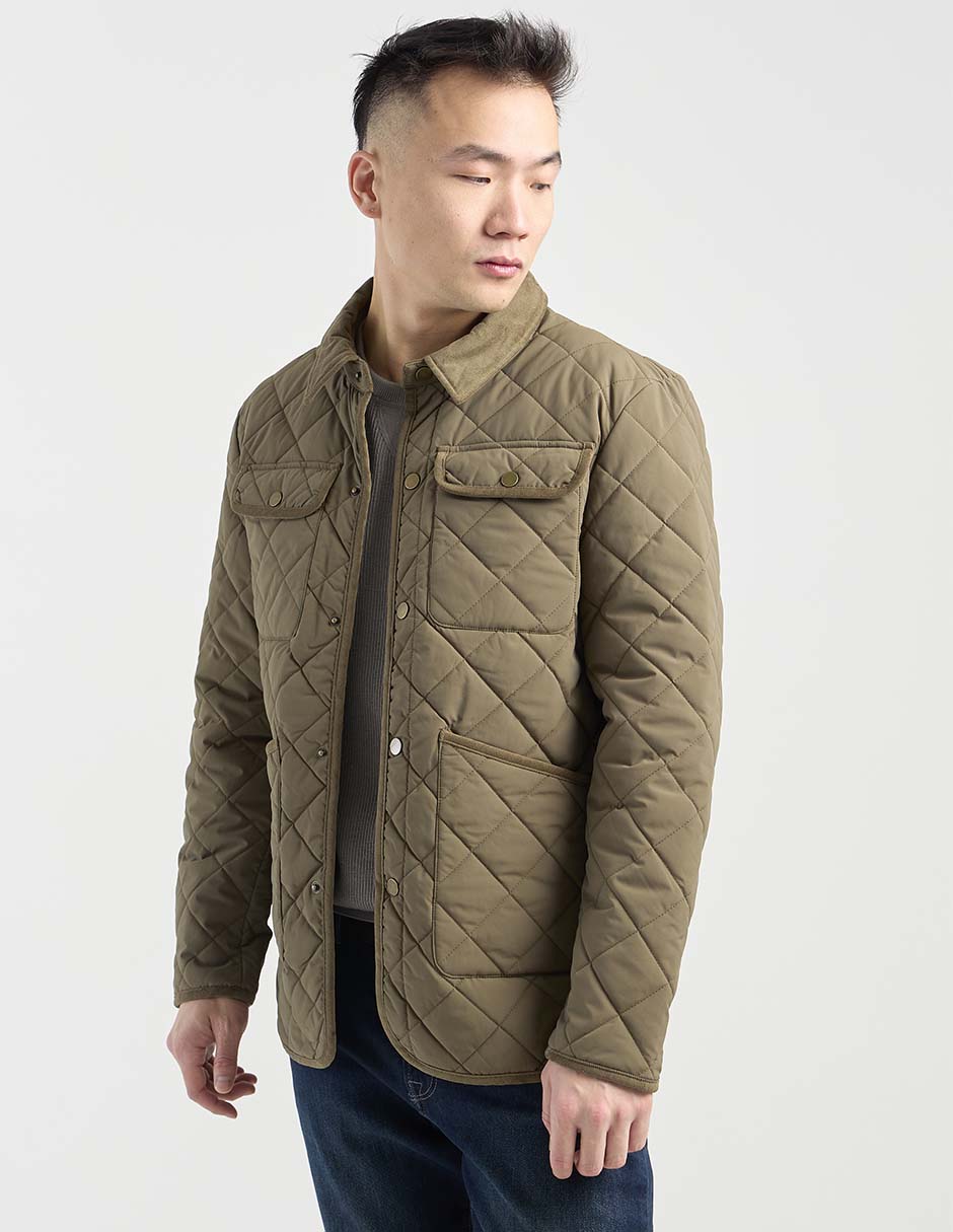 Chamarra casual capitonada para hombre 2