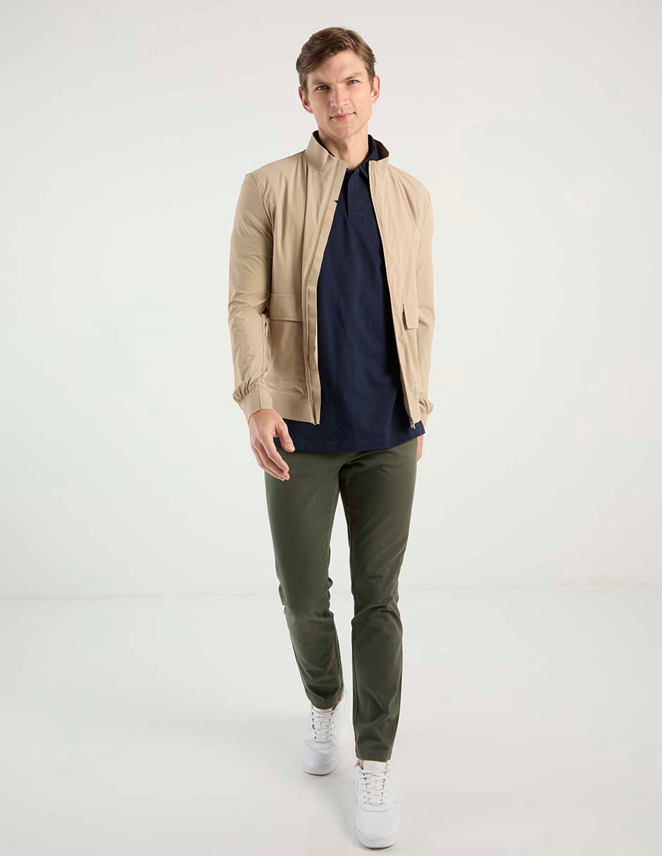 Chamarra bomber con bolsillos para hombre 2