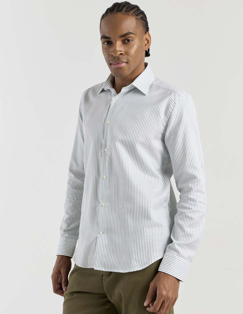 Camisa casual de algodón manga larga para hombre Camisa casual de algodón manga larga para hombre