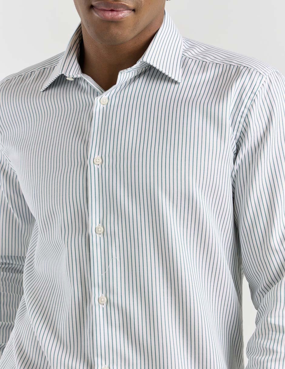 Camisa casual de algodón manga larga para hombre 4
