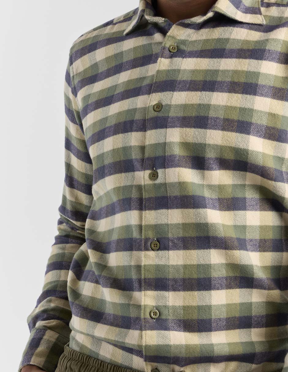 Camisa casual Scappino de algodón manga larga para hombre