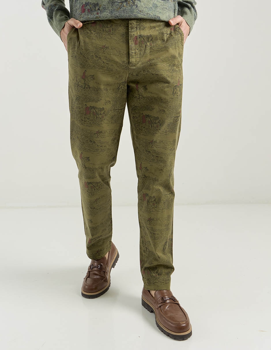 Pantalón chino recto de algodón para hombre Pantalón chino recto de algodón para hombre