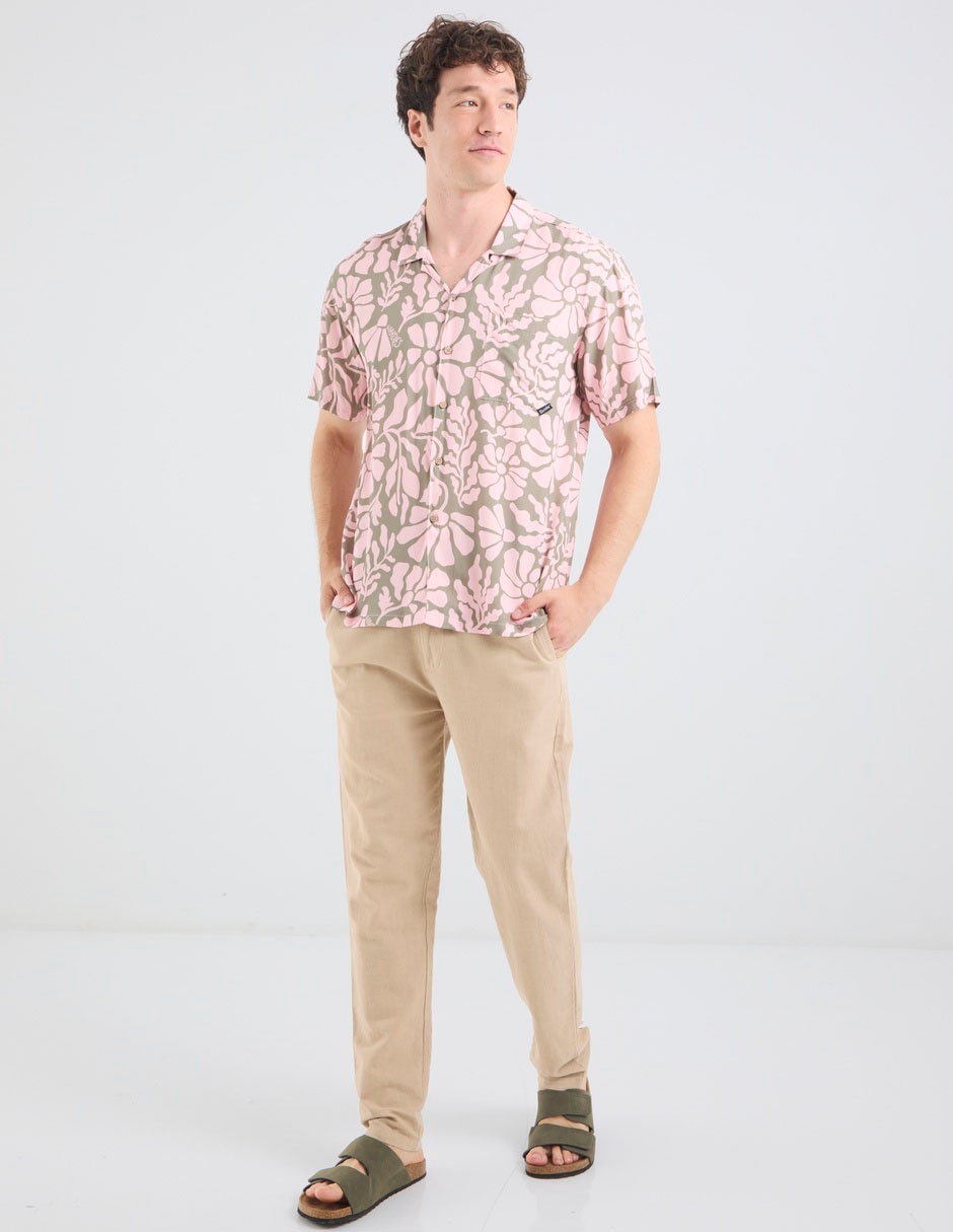 Camisa casual de algodón manga corta para hombre 7